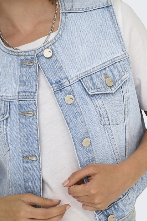 Only onlfeliz dnm waistcoat round collar